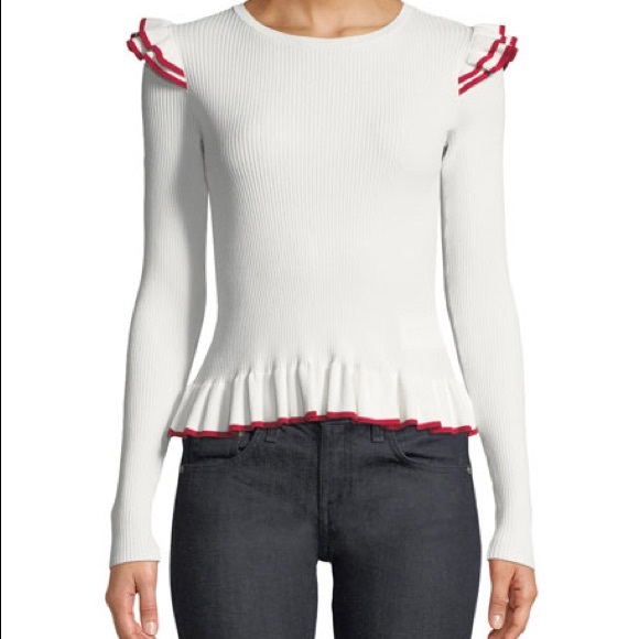 CLUB MONACO Sweater with Ruffles - Picture 1 of 4